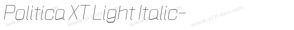 Politica XT Light Italic字体转换
